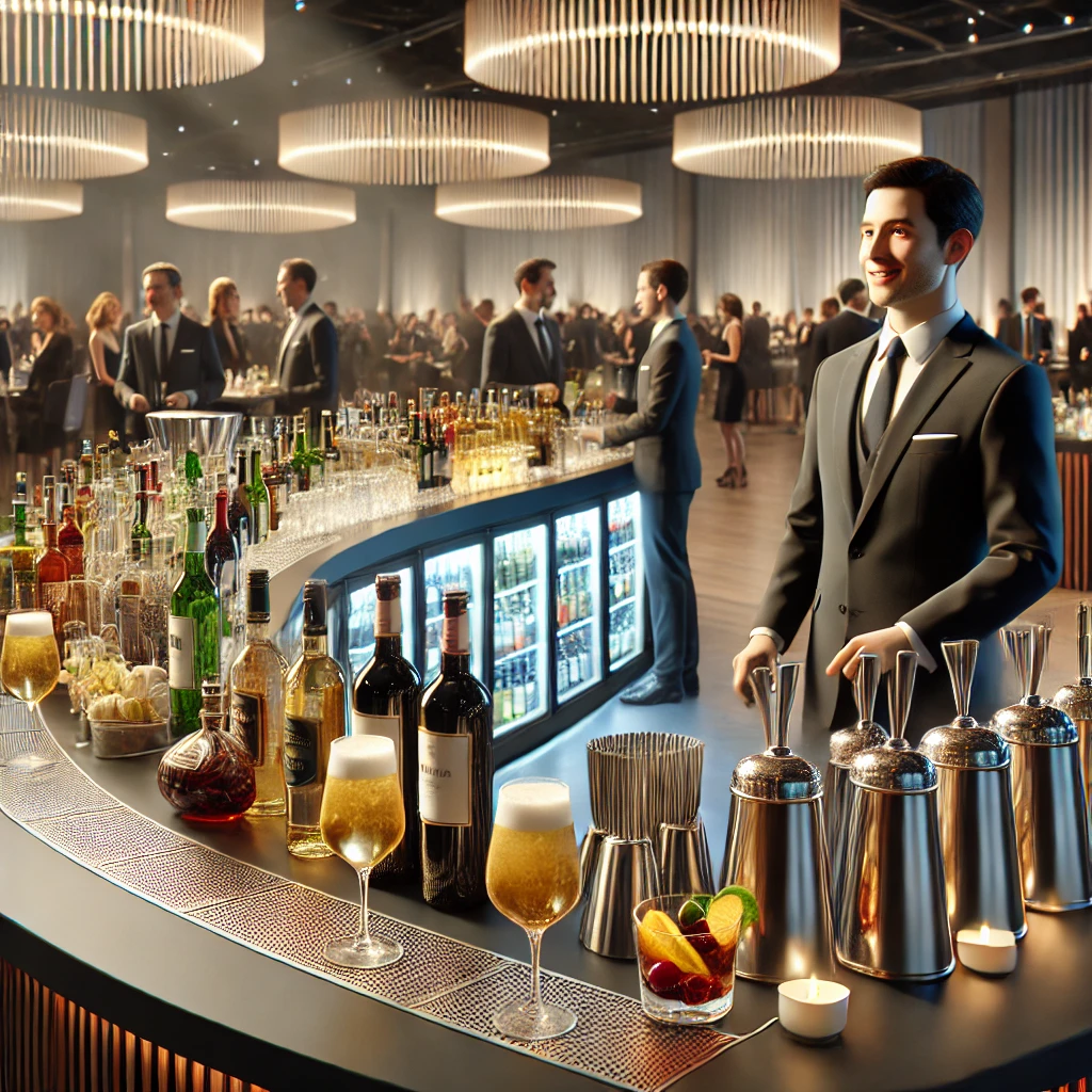 Professional bar setup for your corporate event